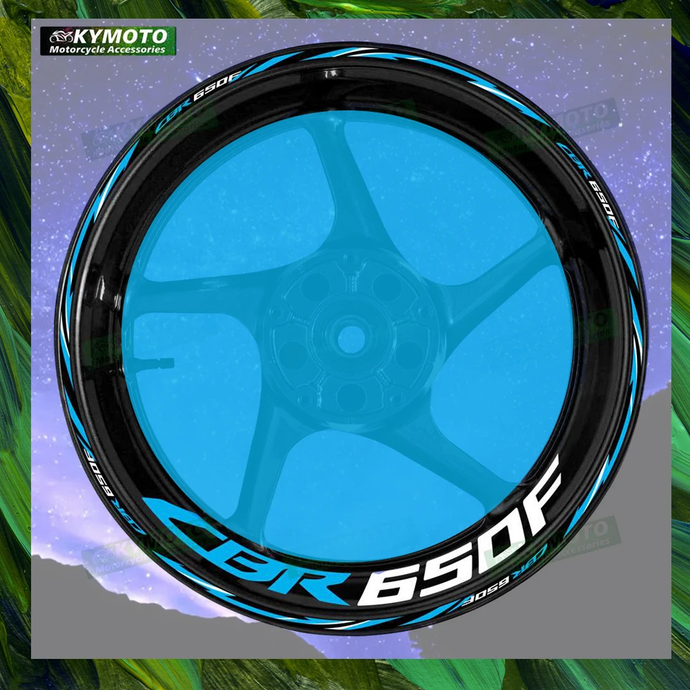 

For Honda CBR650F CBR 650F reflective motorcycle front and rear wheels 17 inch stickers hub fairing accessories decals