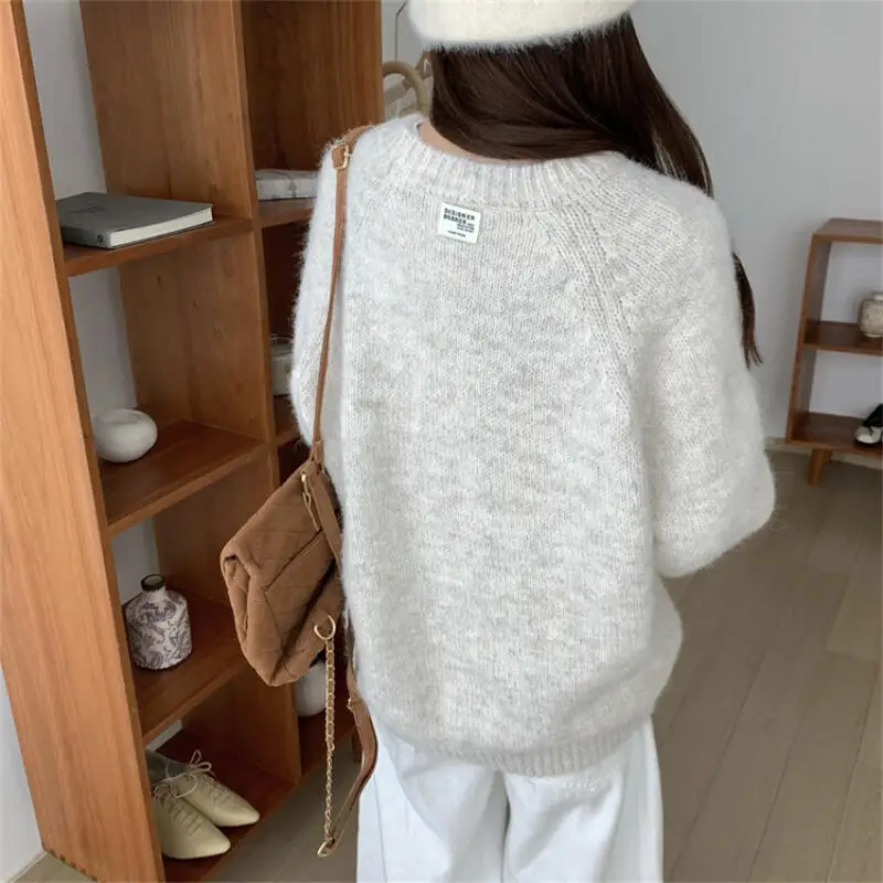 Women's Clothing Sweater Japanese Style Versatile Autumn and Winter New Model Knit Loose Hood Tops Long Sleeves Comfortable