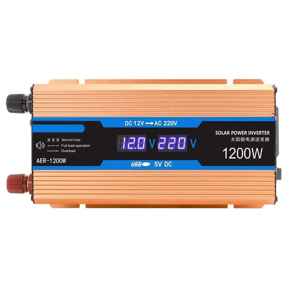 

ABVS Multifunctional Car Power Inverter 1200W 12V DC To 220V AC Inverter Portable Voltage Inverter