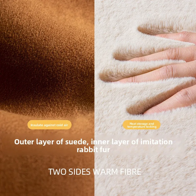 جديد الشتاء الأطفال الفراء قطعة واحدة سميكة يندبروف حماية الأذن السفر في الهواء الطلق الدافئة التزلج قبعة قفازات قطعتين مجموعة #2