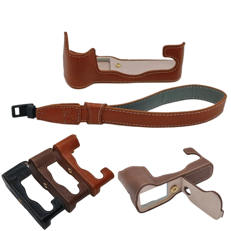 Fashional New Hard Camera Half Body Set Case For FujiFilm Fuji XT1 X-T1 PU Leather Bag Cover Accessories