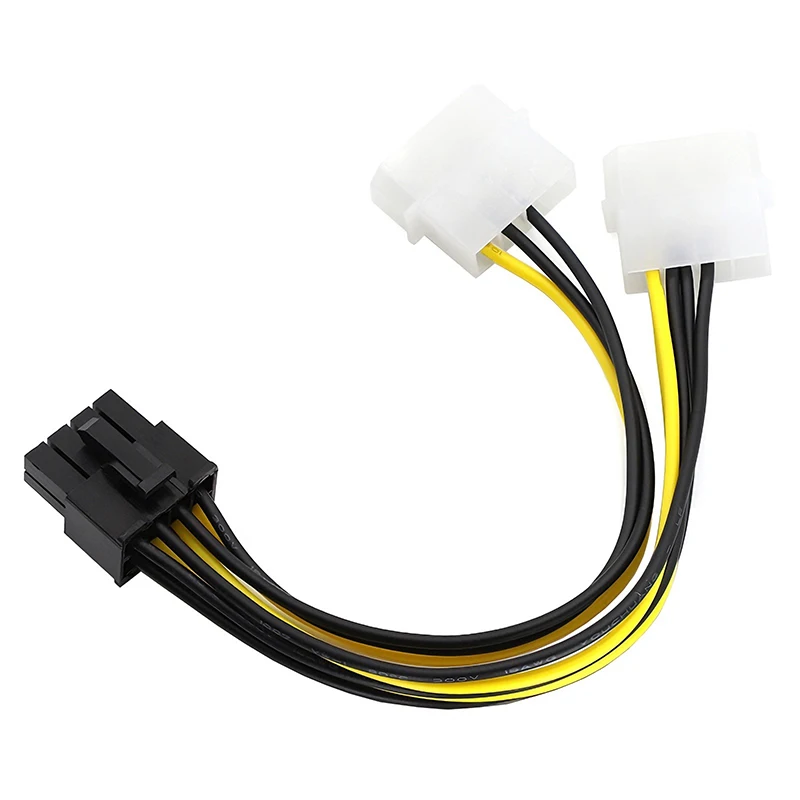 

NEW 8Pin Male To Dual 4Pin Male Video Card Power Cord Adapter,8 Pin PCI Express To Dual 4 Pin Molex Graphics Card Power Cable