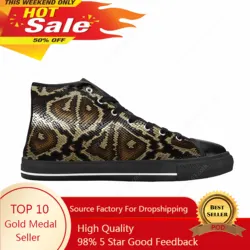 Snake Skin Scales Snakeskin Print Pattern Fashion Casual Cloth Shoes High Top Comfortable Breathable 3D Print Men Women Sneakers
