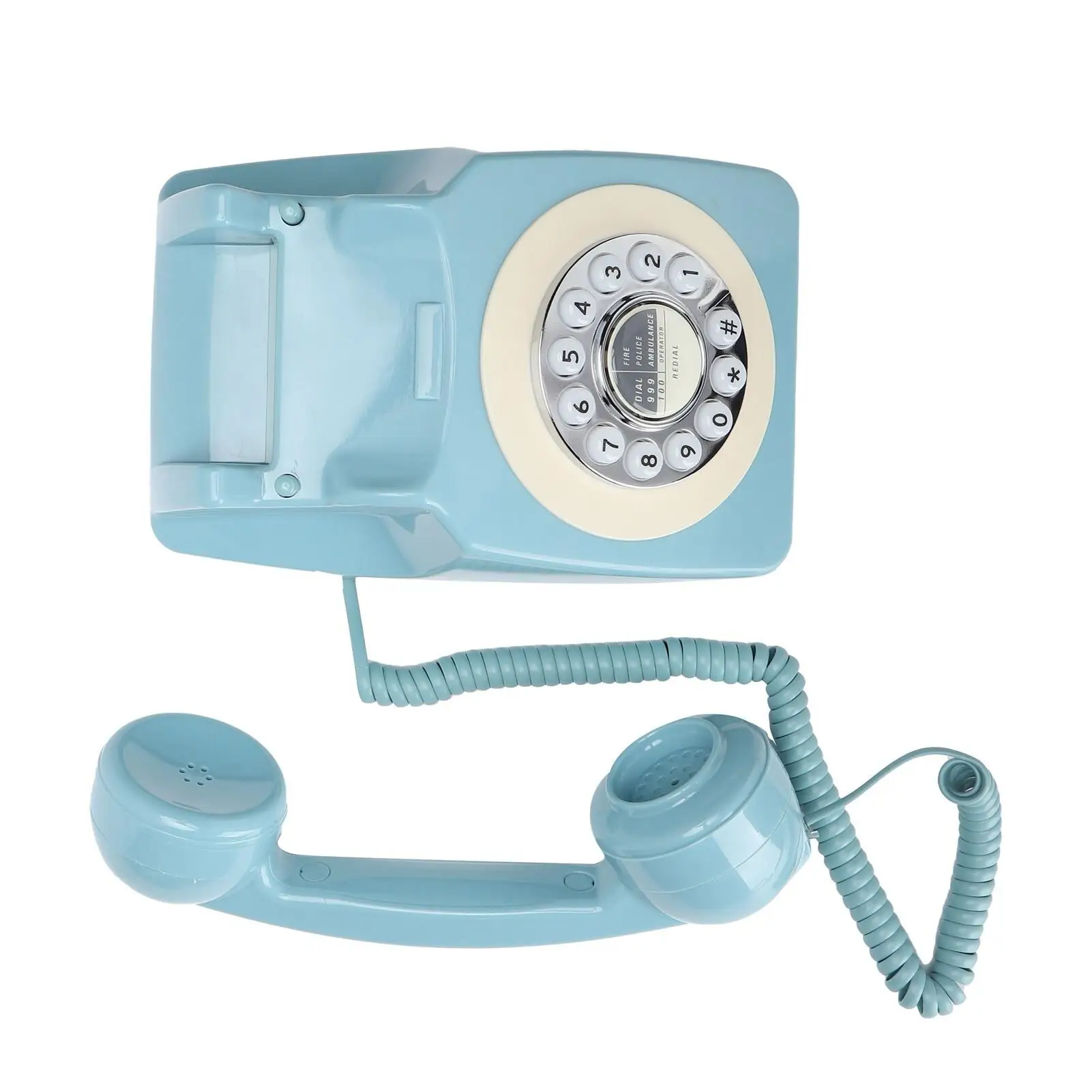 Retro Rotary Landline Telephone for home & Office - Classic Design, Corded Desk Phone, Vintage Style