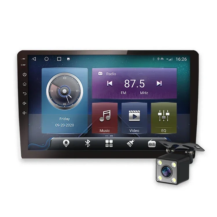 Oem car android system universal 2 din android car radio with 360 camera dsp sim card 9 inch car audio