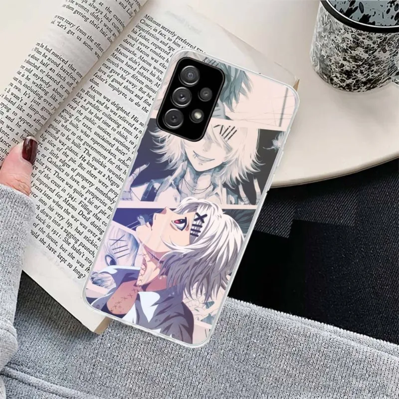 Tokyo Ghoul Juuzou Mobile Phone Case for Samsung Galaxy S23 S22 S21 Plus Ultra A12 A32 A53 Clear Phone Cover Funda