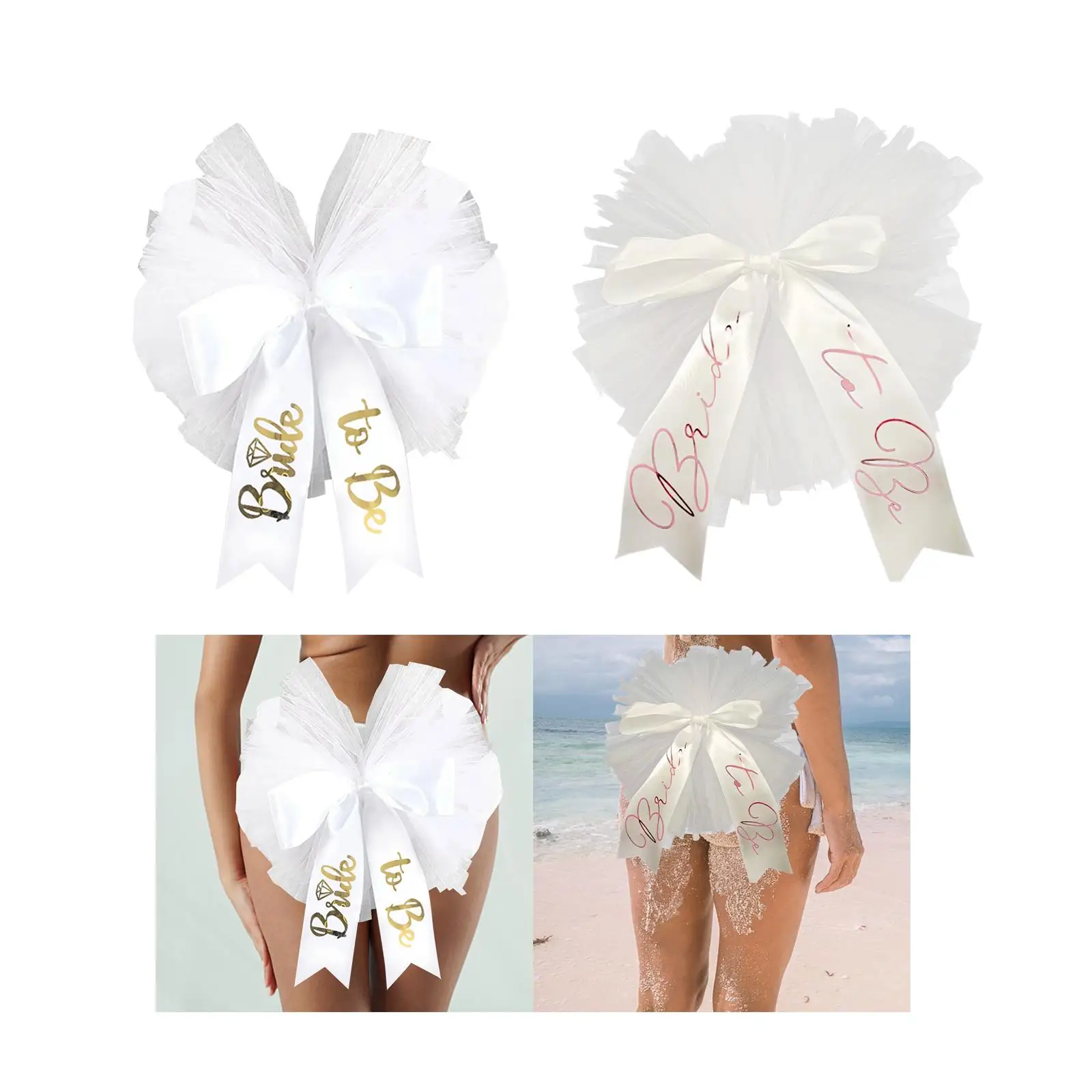 Bride Bikini Tutu Skirt Accessory Bikini Layered Women Tulle Tutu Skirt for Proms Party Supplies Night Club Events Performance