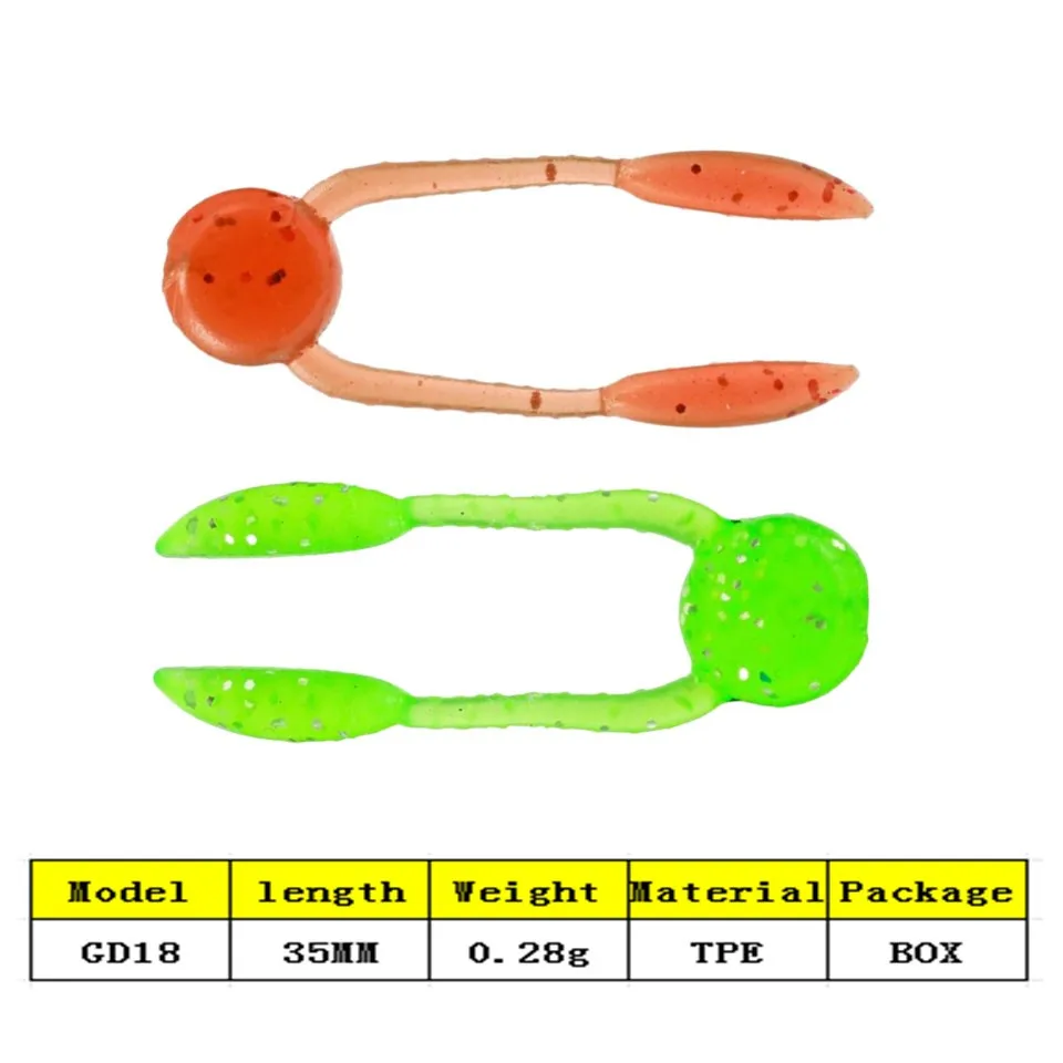 

20pcs Soft TPE Fishing Lure Worm Swimbaits Rodworms Loaded With 35mm Floating Pesca Bass Carp Fishing Tackle Silicone Bait