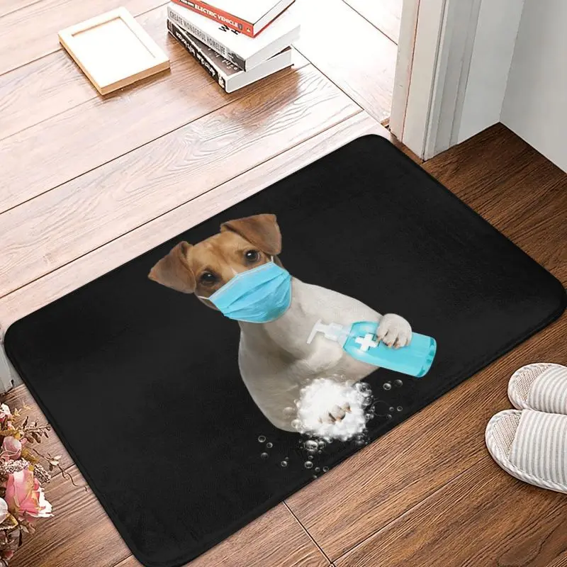 

Custom Jack Russell Terrier Face Mask Doormat Anti-Slip Entrance Kitchen Bath Floor Door Mats Dog Lover Garden Carpet Rug