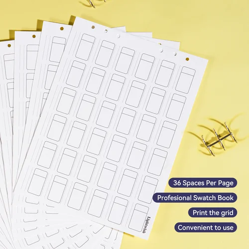 Imagen 2 del producto LIGHTWISH Libro de muestras de acuarela, 12 hojas, 100% algodón, 300 g/m2, sin ácido, diario de colores para pasteles, acuarela, gouache y más