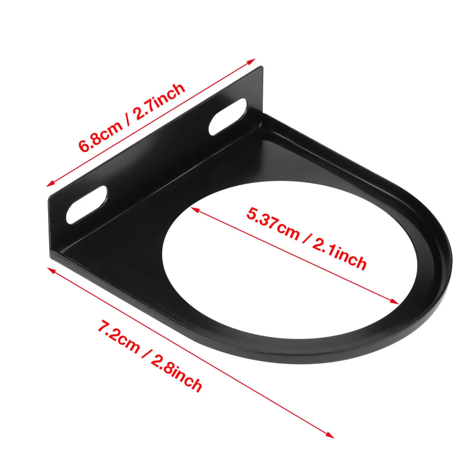 52mm 2 Inch Universal Single Hole Meter Gauge Pillar Mount Pod Holder Bracket Black