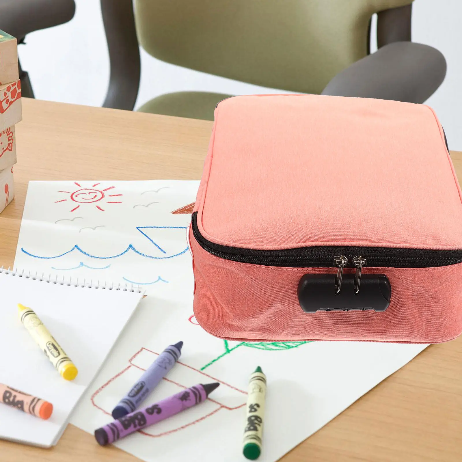 

Collapsible Document Organizer Box Multi-Layer Fireproof Waterproof File Storage Bag Certificate Holder Travel Office School Use