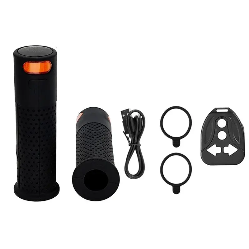 

A79E-Handlebar Accessories For /Ninebot E-Scooters- Hand Bar Grips With Turn Signal Light, Round Tube Grip Slot Design Han