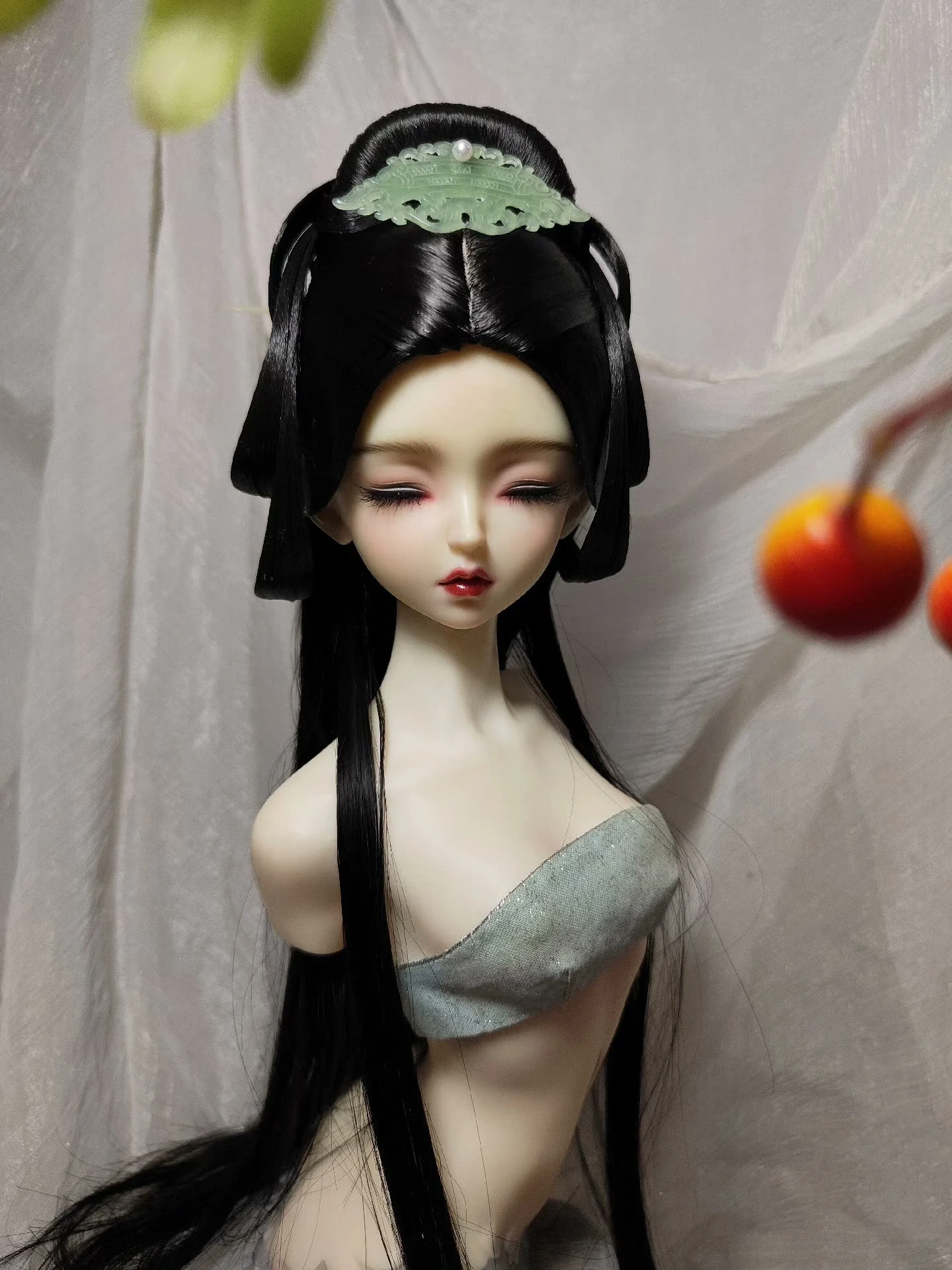 

1/6 1/4 1/3 Древний костюм BJD Кукла Парики Китайский ханьфу Винтаж Длинные волосы Фея Парик для MSD SD13 Девушка SSDF Аксессуары A2028