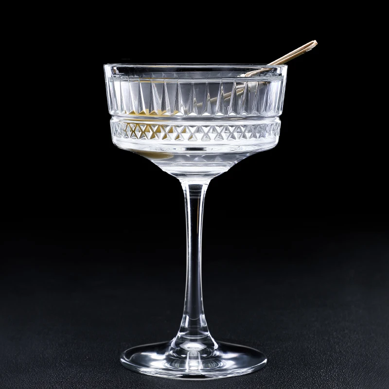 European Goblet Cup, Classical Wide Mouth, Carved Champagne Mug, Household Wine Glass, Creative Personality Bar Cocktail Glass