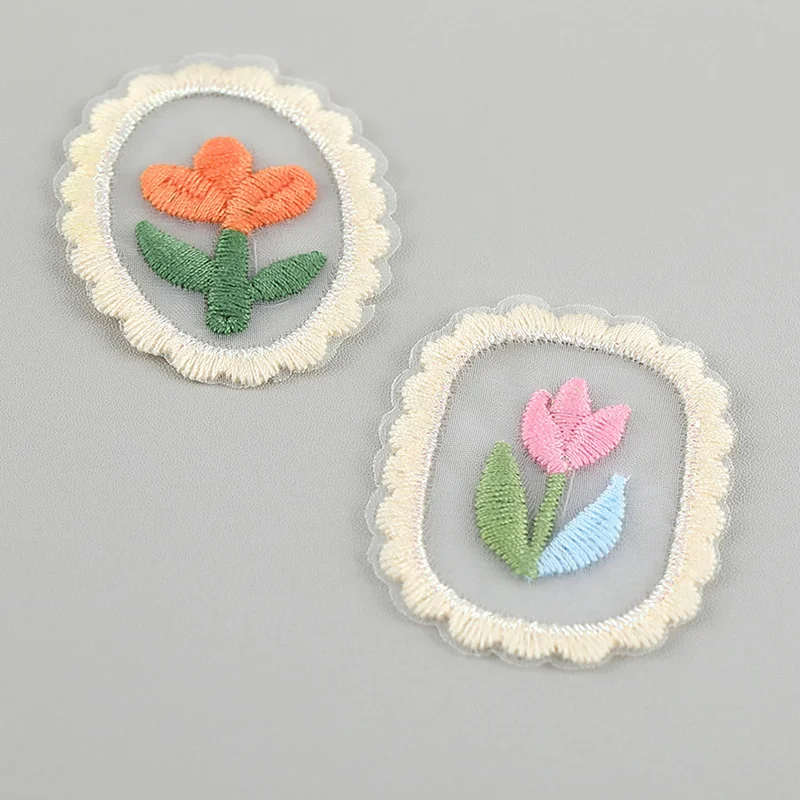 10/30pc Love Lace Yarn Embroidery Flower Stickers Phone Cases Gauze Skirts Pants Headwear Fabrics Clothing Accessories