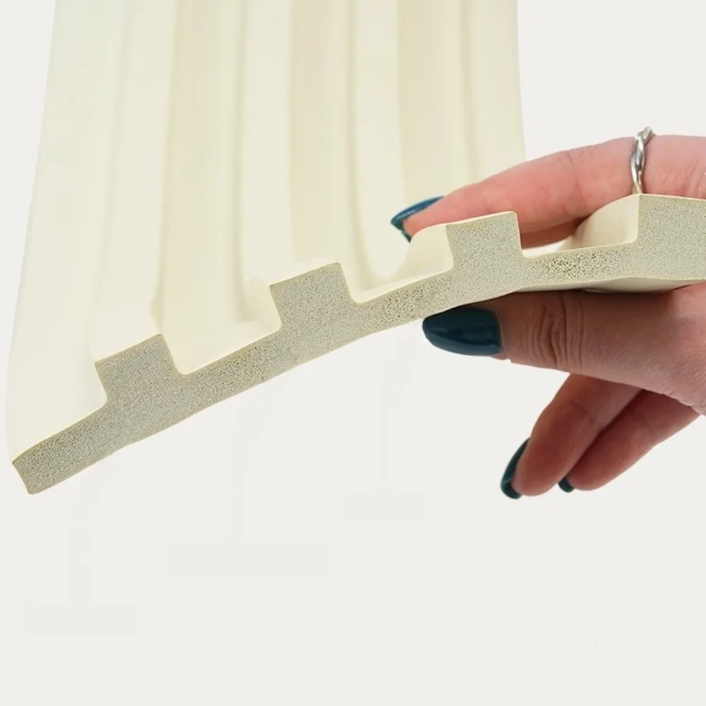 3 Meter Imitation Grille Wall Sticker NBR Foam Waterproof Fluted Wall Panel Thick Moisture-proof Fluted Wall Trim