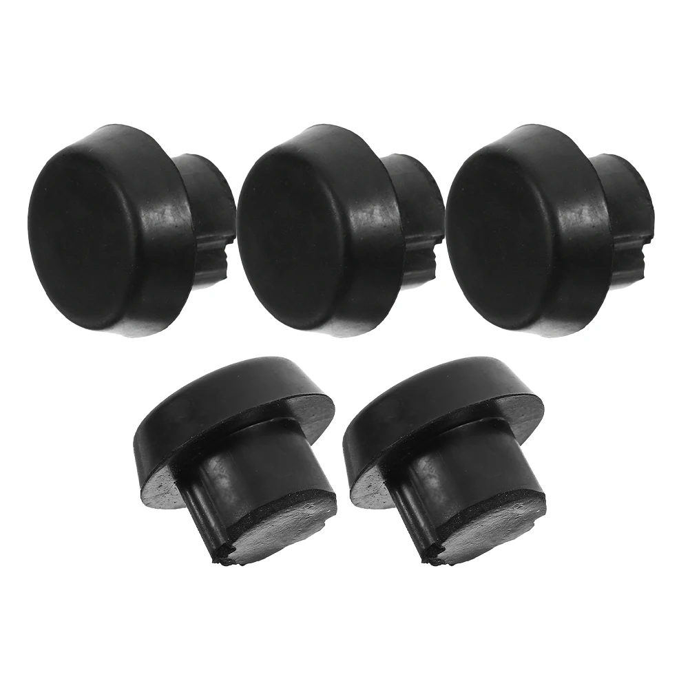 

5 Pcs Billiard Cue End Billiards Accessories and Equipment Nine Club Part Pool Stick Cover Black Supplies