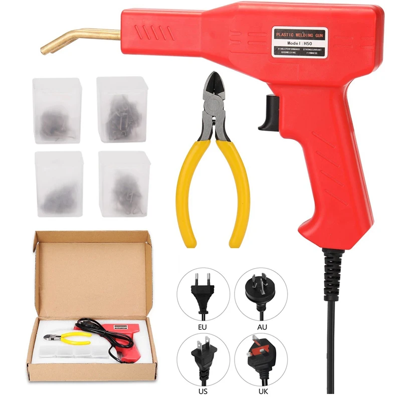 

Plastic Welder Welding Machine Car Bumper Soldering Gun 4 Types Staples for Bumper/Kayak/Plastic Product Repairs Tools