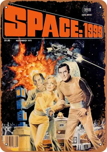 METAL SIGN Space 1999 1975 Magazine 10