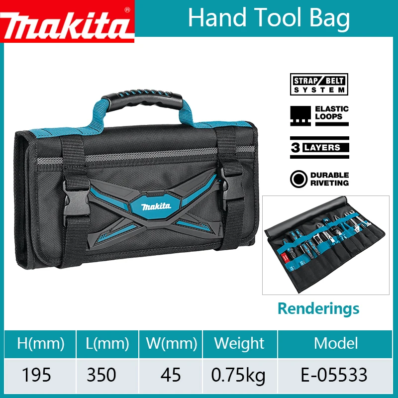 Makita Storage Pocket Fixing Pouch Electrician Hand Drill Tools Kit High-Altitude Sling Fixed Bracket Multi-functional Belt Bag