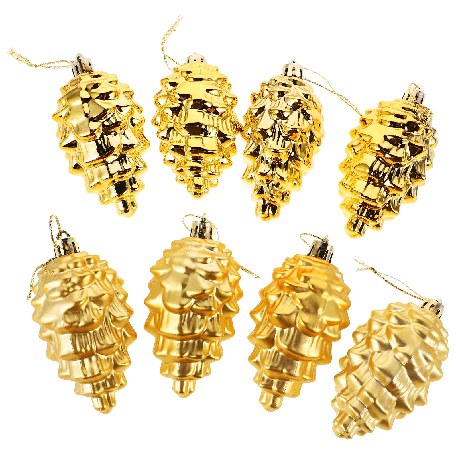 

Christmas Tree Pendant Fall Hanging Pine Painted Glass Ornaments Fir Cones for Decoration