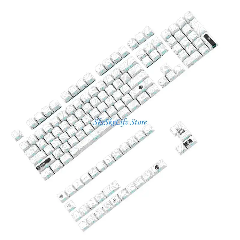 

E65E Backlit Keycaps Double Shot No Fade Thick PBT Keycap 108/135PCS CherryProfile for Gaming Mechanical Keyboard Keypad Caps
