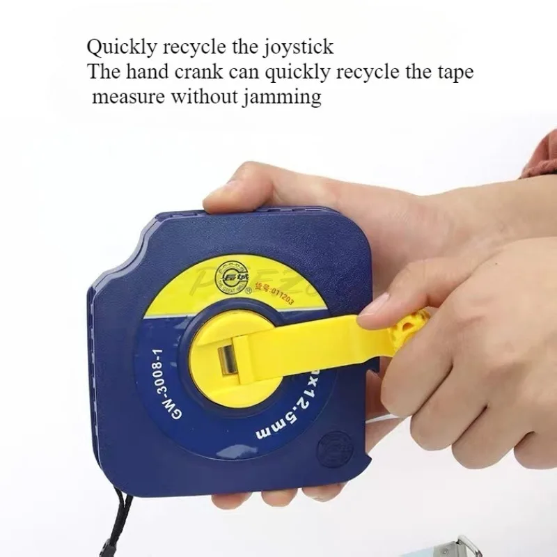 Steel Tape Measure 20/30/50 Meter Wear-resistant Hand Cranked Box Type Long Steel Tape Measure Meter Ruler Engineering Ruler