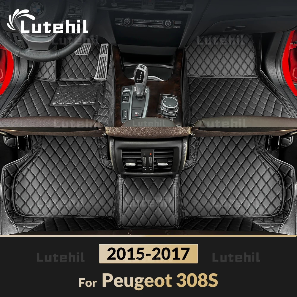 

Автомобильные коврики для Peugeot 308S 2015 2016 2017, пользовательские автомобильные подушечки для ног, автомобильный ковер, аксессуары для интерьера