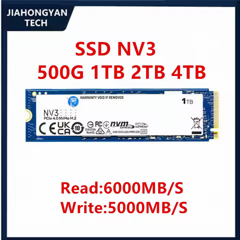 Original For Kingston NV3 500G 1TB 2TB 4TB M.2 2280 Solid State Drive NVME PCIE 4.0 SSD for Desktops Laptops Gaming PS5