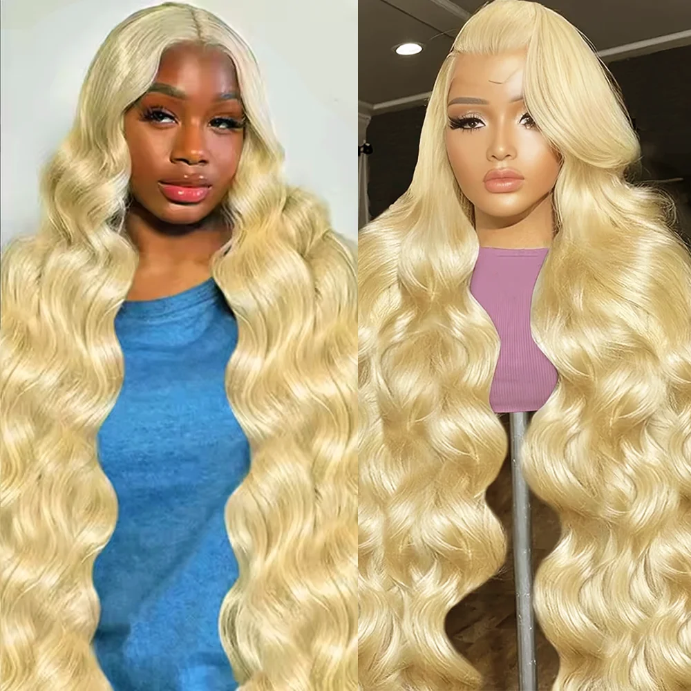 30 36 بوصة العسل شقراء الجسم موجة 200 الكثافة 613 13x6 HD الدانتيل الجبهة خصلات الشعر المستعار الإنسان 613 HD الدانتيل الباروكة الأمامية للنساء السود #1