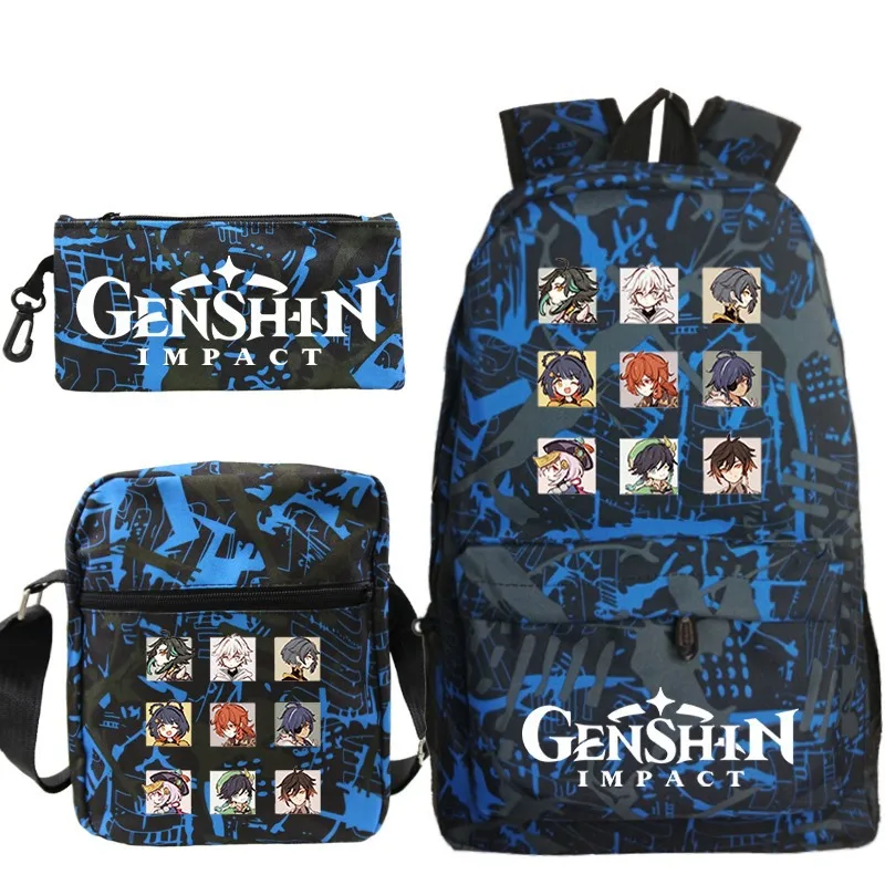 Genshin Impact bag for student Anime Game characters Printed School Backpack Boho travel backpack kawaii rainbow bag