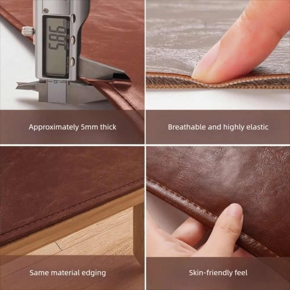 40x40cm/45x45cm Leather Chair Pad Waterproof Anti Slip Seat Cushion Pad High Resilience Breathable Dining Chair Cushion