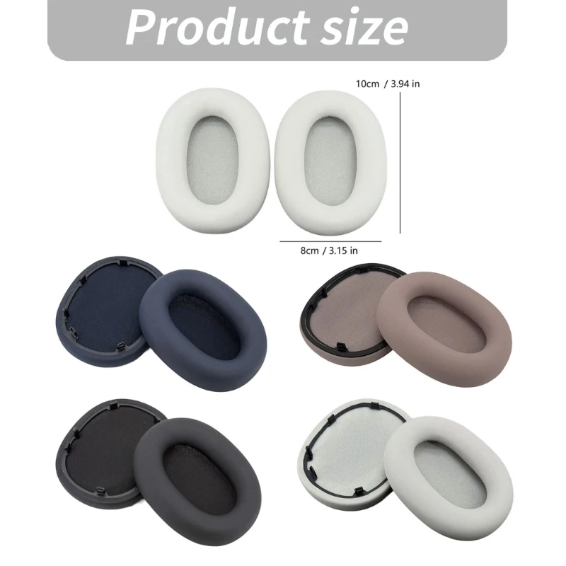 Protein-Leder-Ohrpolster-Paar für WH-1000XM6 für den täglichen Pendelverkehr und den Bürogebrauch E74A – Detail 6