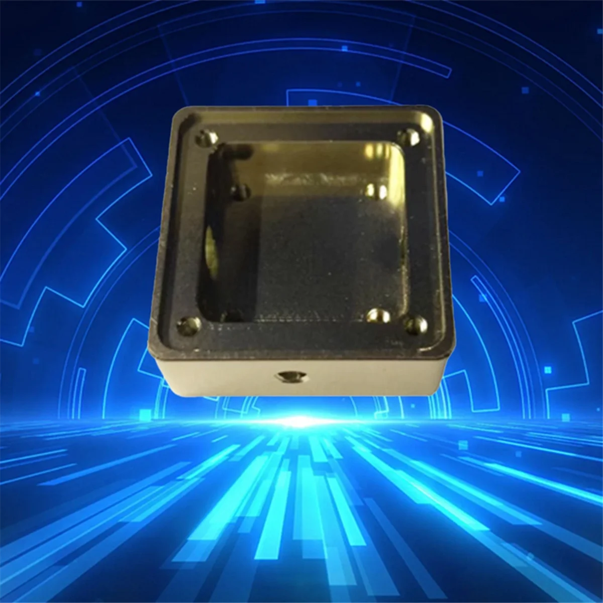 Aluminum Alloy Shell Shielded Enclosure 19X19X5.5mm Golden Conductive Oxidation Multi-Functional Portable RF Box