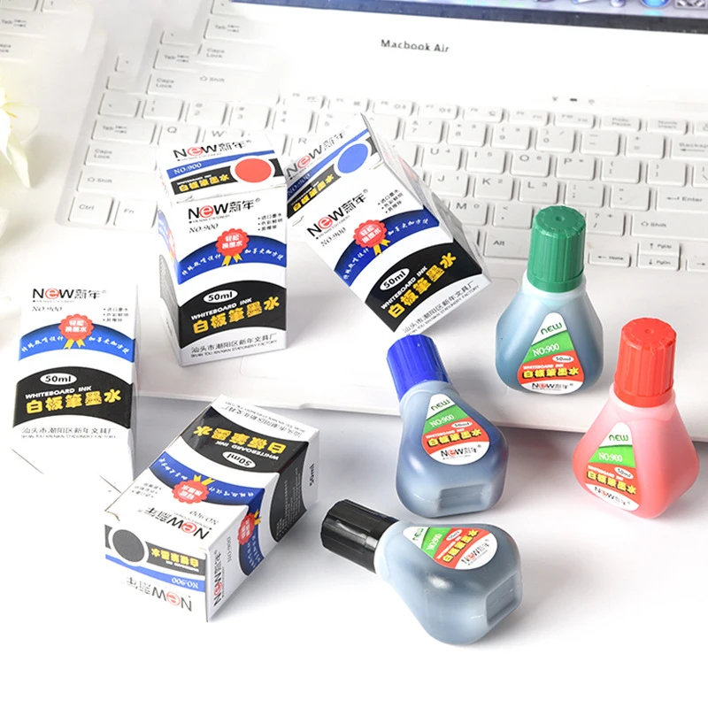 4 Colors Whiteboard Marker Ink,Whiteboard Marker Refill,50ml,For All Erasable Whiteboard Markers,Red,Blue,Black,Green Inks