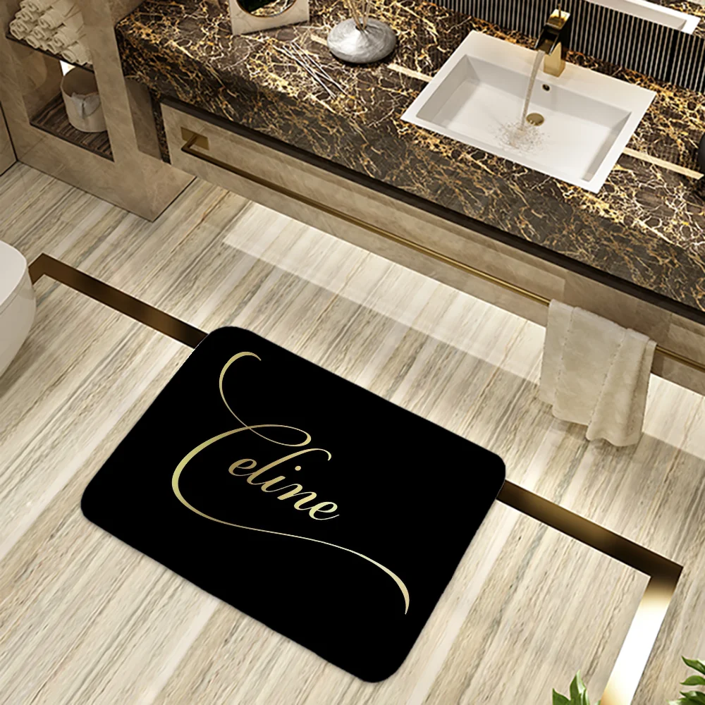 Bath Mat Rug Bathroom Foot Mat Non-slip Mat Small Floor Mats Door Mat C-celine-e Kitchen Carpet Carpets Rugs Doormat Entrance