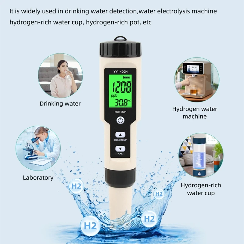 Misuratore TEMP Tester concentrazione ioni idrogeno Misuratore Tester digitale della qualitร acqua con ATC