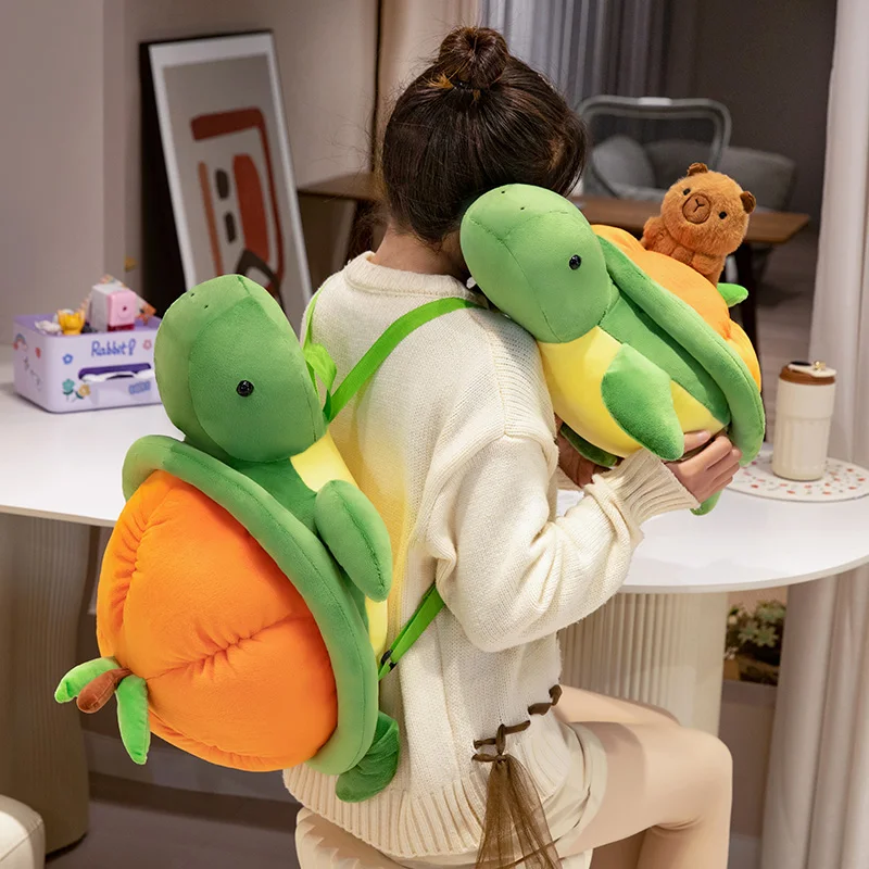 New 35-55cm Turtle Backpack Doll Super Soft Bag Plush Animals Funny Home Decor Pillows Comfort Toy Fashion Travel Decor Giftf