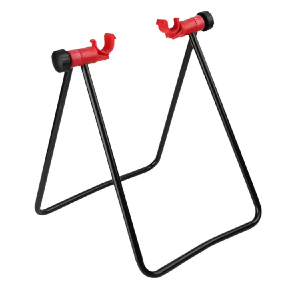 Bike Holder Serrated bite for easy fixation Long Lasting Bike Repairing Stand Bike Repairing Folding Triangle Vertical Rack