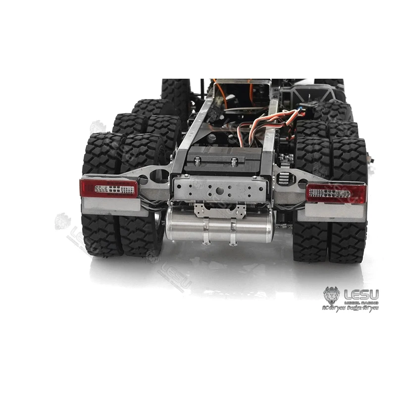Lesu 1/14 tamiya fh16 trator fh16 transporte de madeira modelo de caminhão de brinquedo luz traseira S-1269