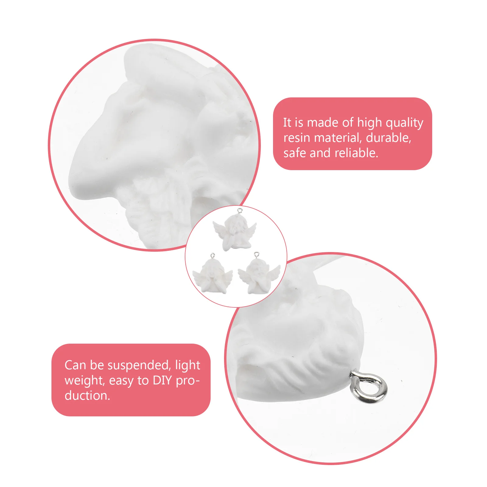 

30Pcs DIY Angel Shaped Jewelry Pendants Baroque Style Decorative Accessories for Handmade Keychain Earrings DIY Pendants