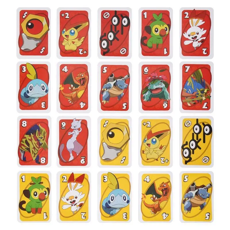 UNO FLIP! Pokemon No mercy Board Game Anime Cartoon Pikachu Figure Pattern Family Entertainment uno Cards Games Christmas Gifts