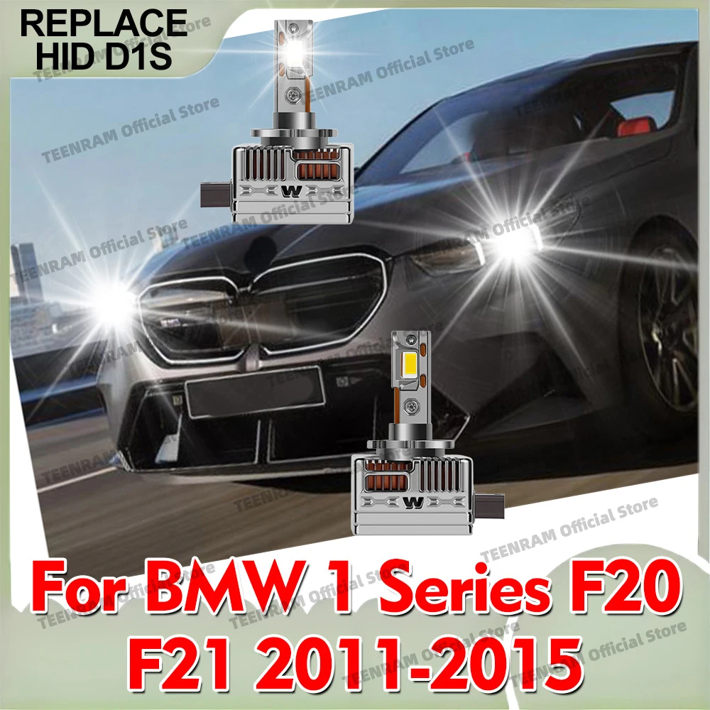 

2 светодиодных автомобильных фары 12В с медными трубками, 50000 лм, D1S D1R, улучшенные фары для BMW 1 серии F20 F21 2011-2015 годов