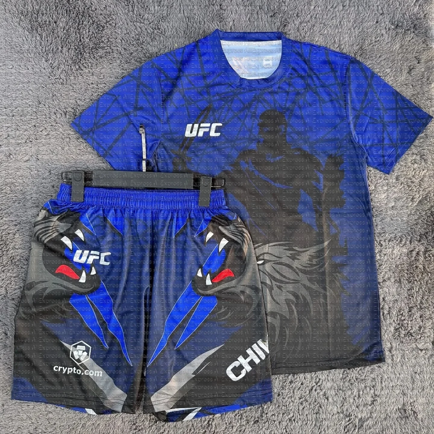 

Новый комплект для единоборств Charles Oliveira UFC Yellow Edition: дышащие футболка и шорты для бокса, борьбы и бега, влагоотводящий