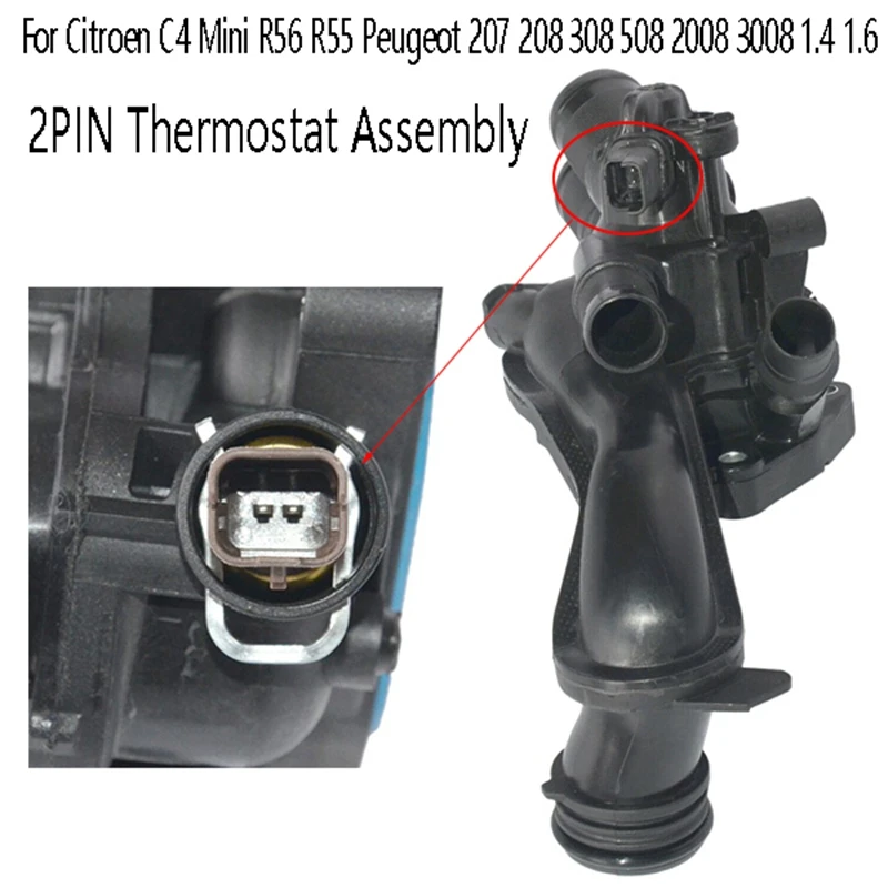 

Корпус термостата, водяной выход, подходит для Citroen C4 MINI R56 R55 Peugeot 207 208 308 508 2008 3008 1,4 1,6 9808646980