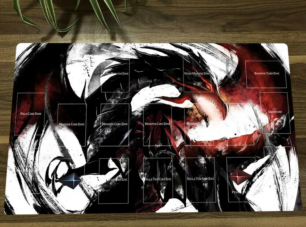 

NEW YuGiOh Red-eyes Black Dragon Trading Card Game Mat Mouse Pad Yugioh Playmat TCG CCG OCG Mat With Zones + Free Bag Gift