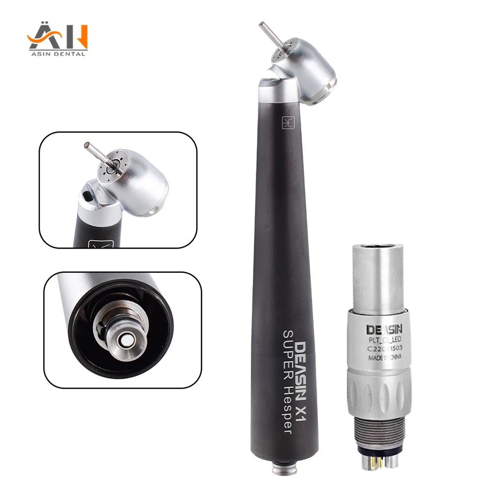 

45 Degree Dental LED Fiber Optic High Speed Handpiece Fit For NSK Type 6 holes Coupler