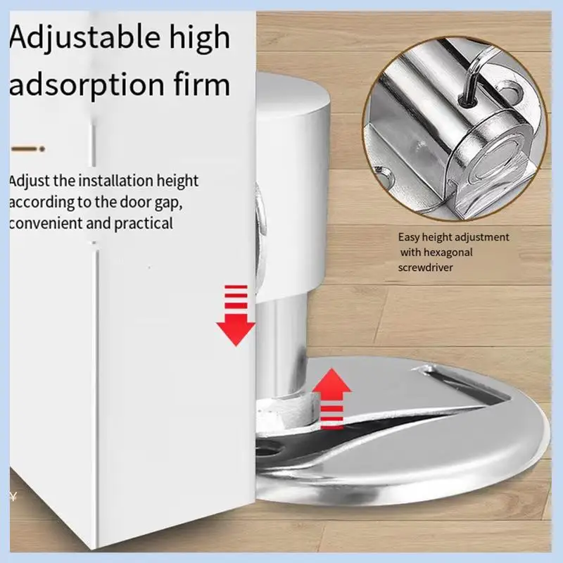 

MLGB-3PCS Adjustable Alloy Door Stop Anti-Collision Invisible Door Punch-Free Bathroom Floor Door Stop