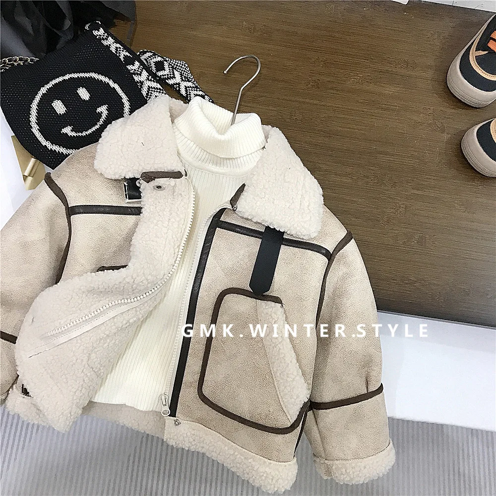 

Осенне-зимняя меховая интегрированная куртка для мальчиков и девочек, детская зимняя одежда из искусственного меха, новое женское сокровище, зарубежный стиль